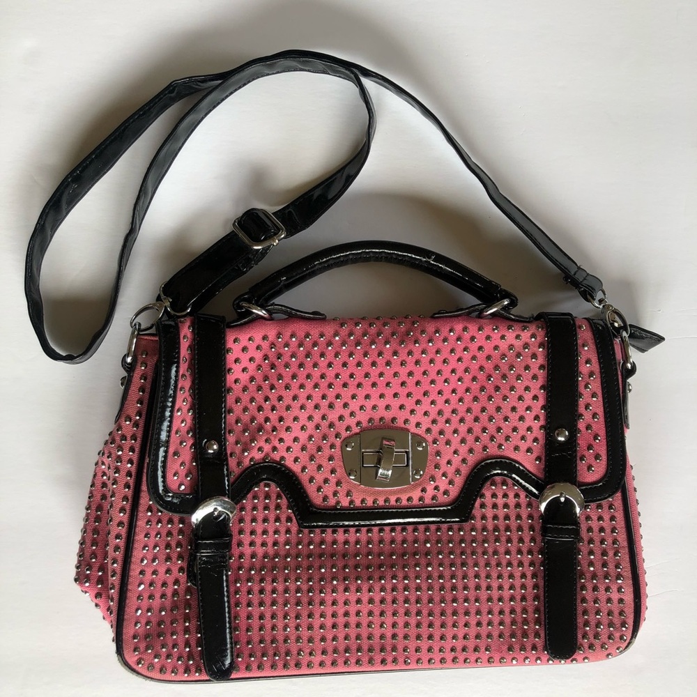 Hot Pink Bedazzled Mini Messenger Bag